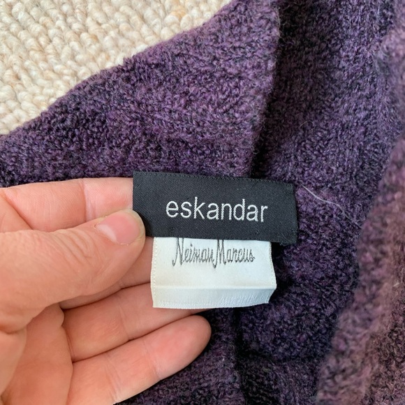 Eskandar Merino Wool Purple Turtleneck Sweater sz Medium TP1 - Picture 6 of 8